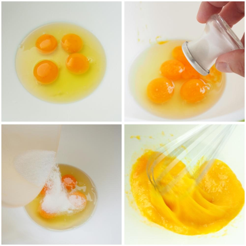 Bizcocho de leche condensada - Paso 1