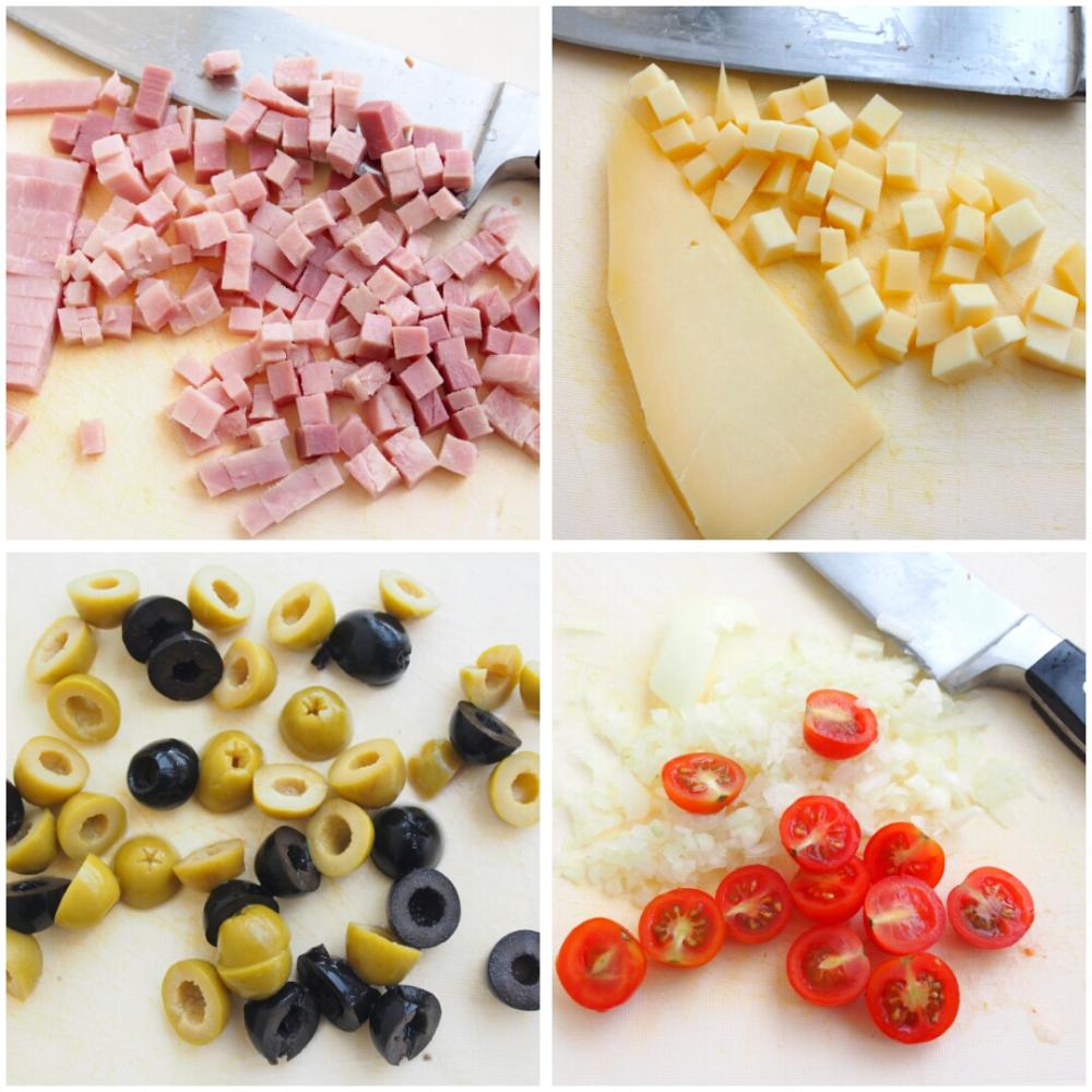 Ensalada de arroz con jamón y queso San Simón - Paso 2