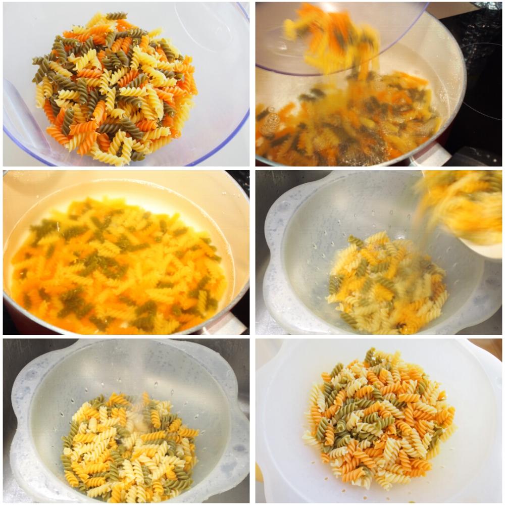 Ensalada de pasta con pollo y piña - Paso 1