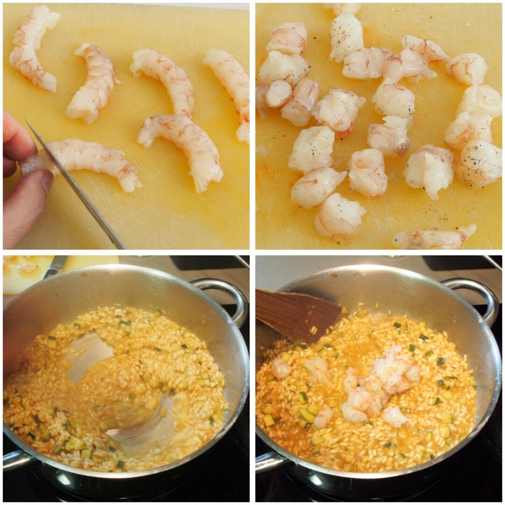 Risotto de gambas y calabacín - Paso 7