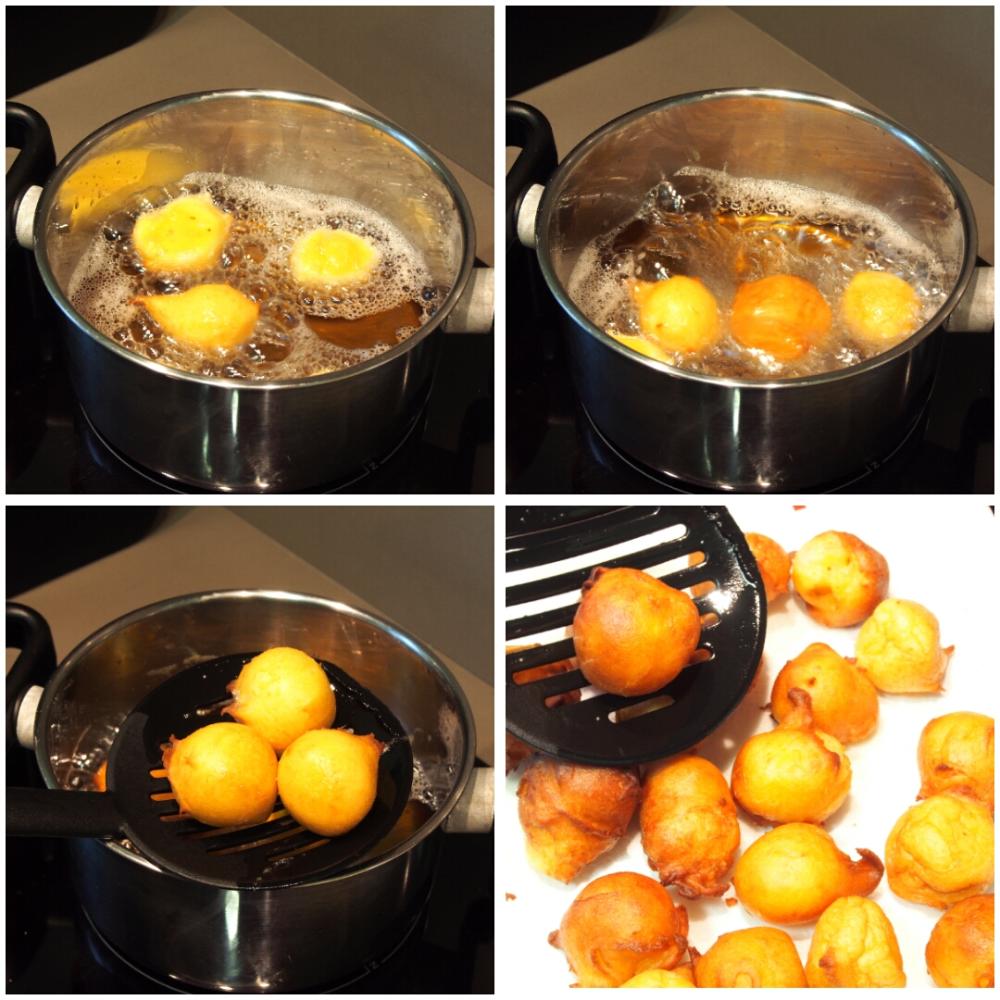 Buñuelos rellenos de crema de mandarina - Paso 8
