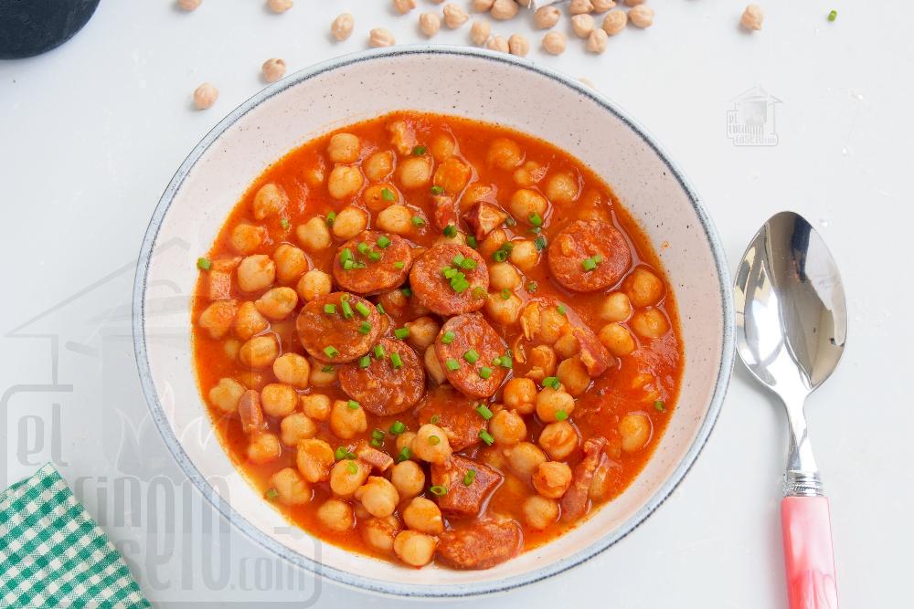 Garbanzos con chorizo para 8 personas · El cocinero casero De Cuchara