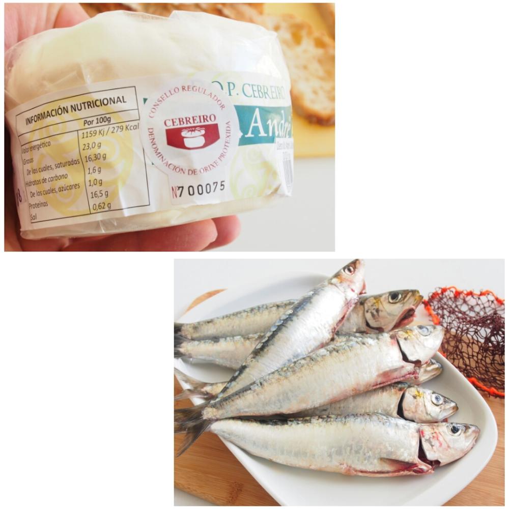 Ensalada de sardina ahumada y Queixo do Cebreiro - Paso 1