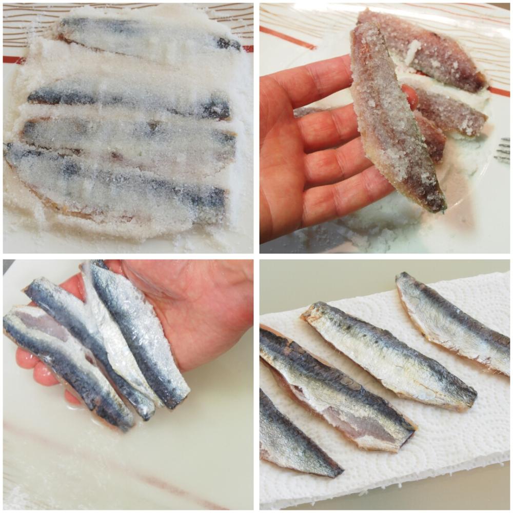 Ensalada de sardina ahumada y Queixo do Cebreiro - Paso 5