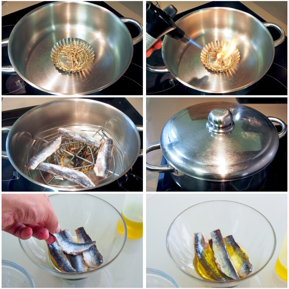 Ensalada de sardina ahumada y Queixo do Cebreiro - Paso 6