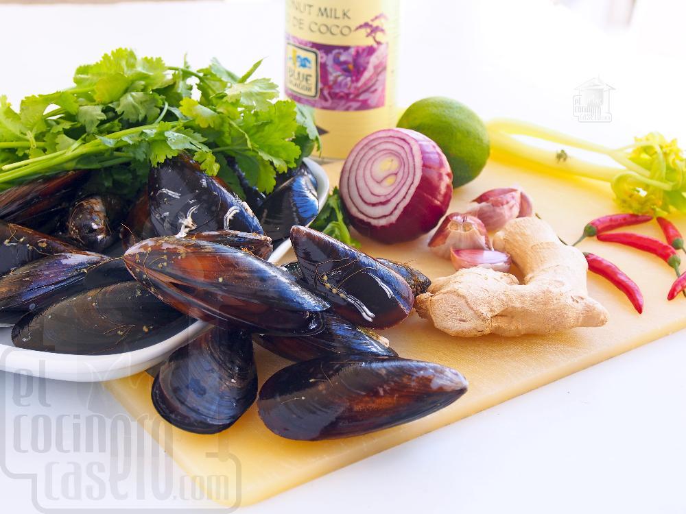 Mejillones estilo Thai - Paso 1