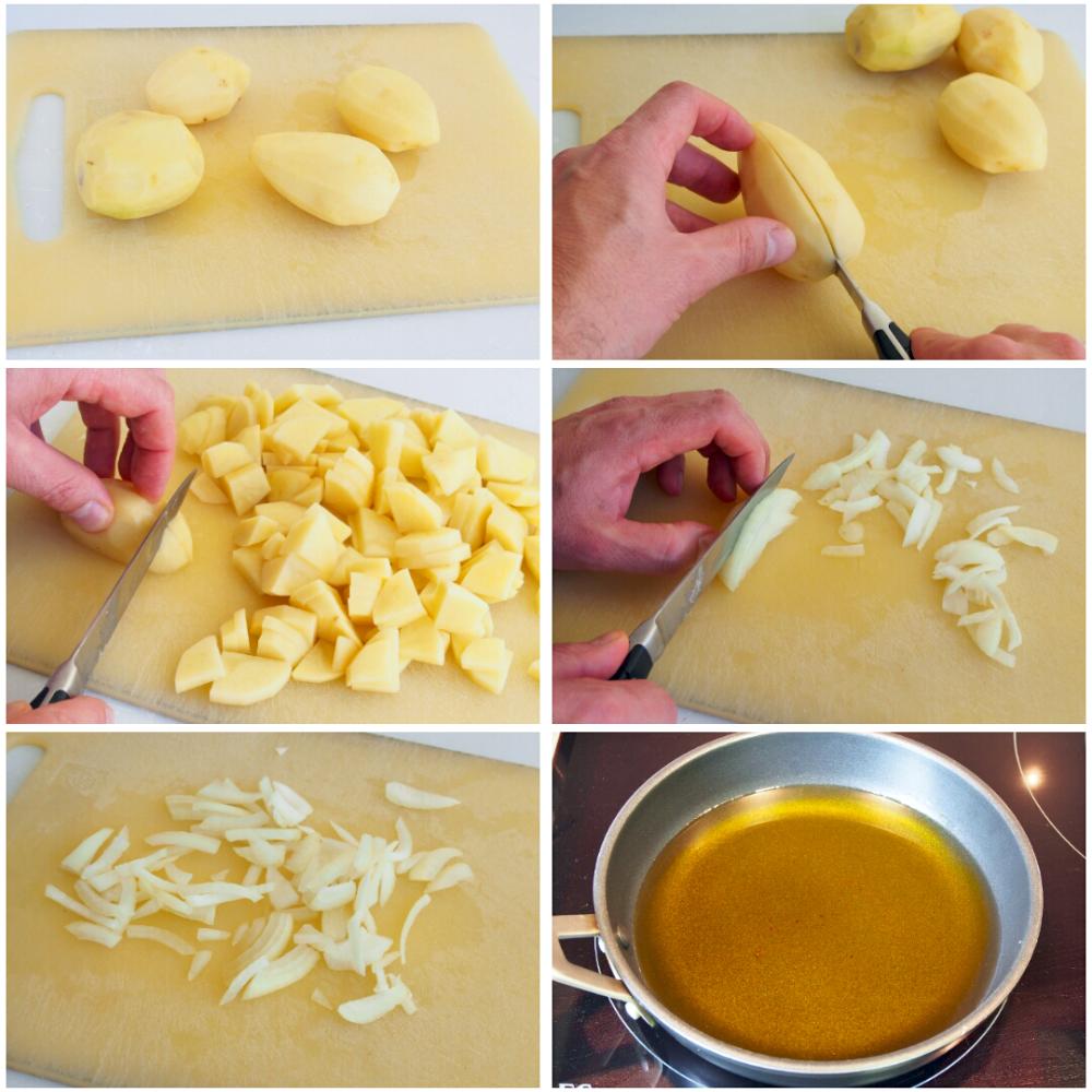 Tortilla de patata con chorizo - Paso 2