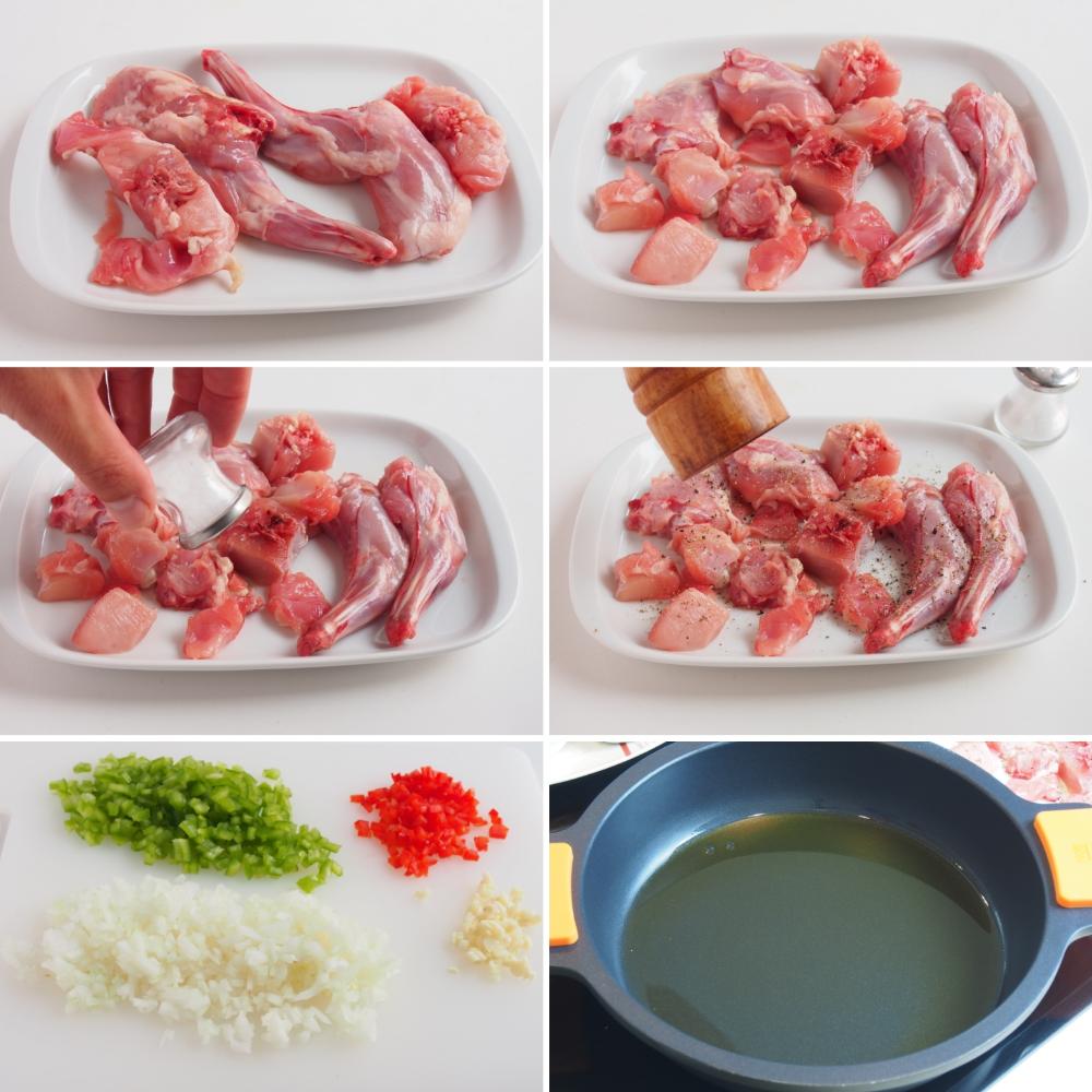 Arroz con conejo - Paso 1