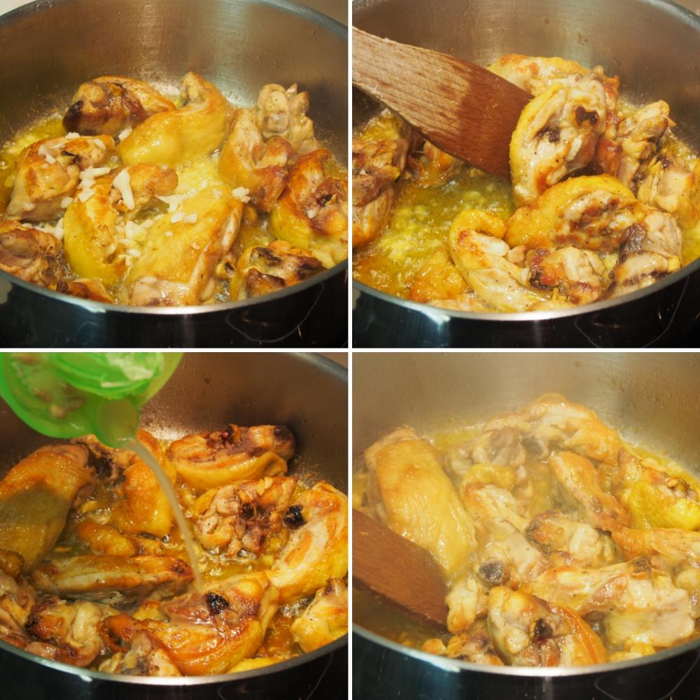 Pollo al ajillo  - Paso 4