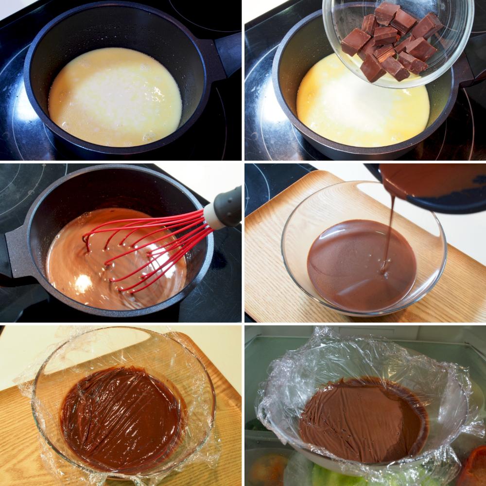 Trufa de chocolate para rellenar pasteles - Paso 2