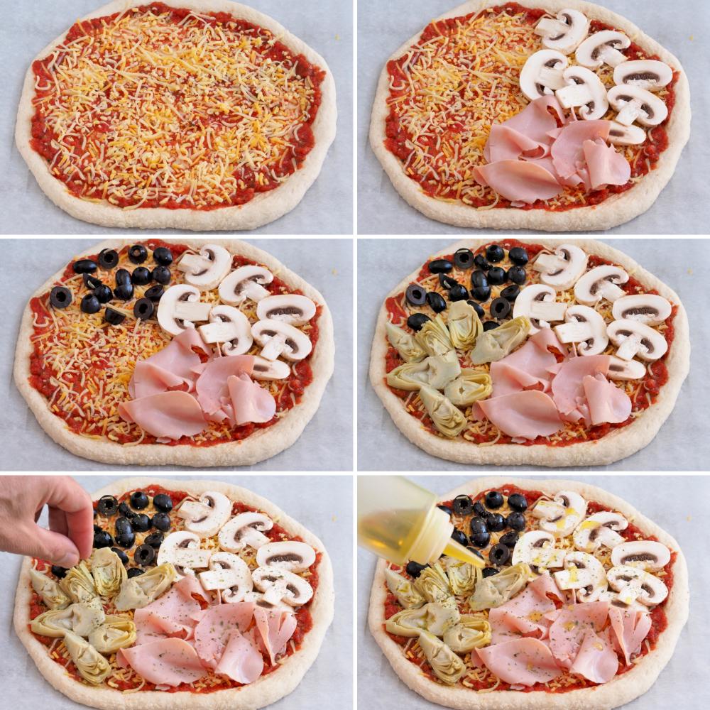 Pizza cuatro estaciones - Paso 3