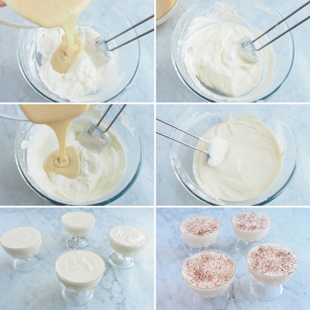Súper mousse, crema con leche condensada