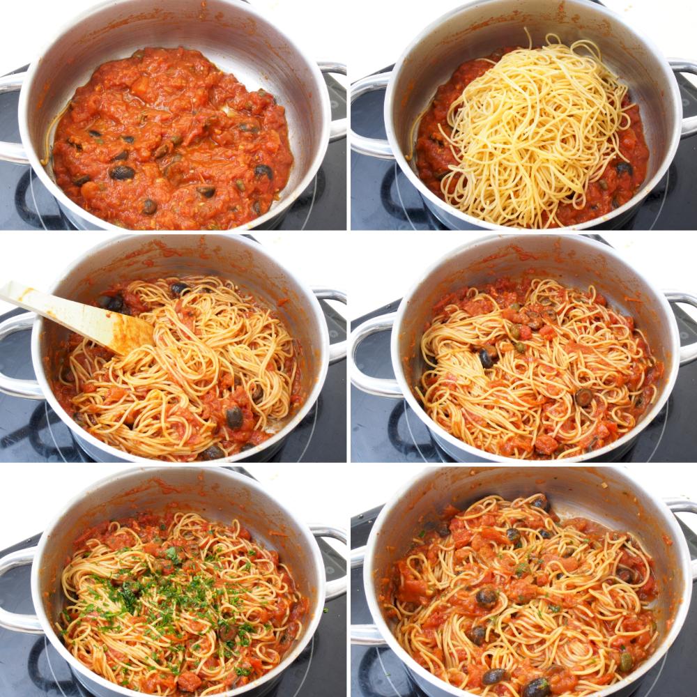 Espaguetis a la puttanesca - Paso 5