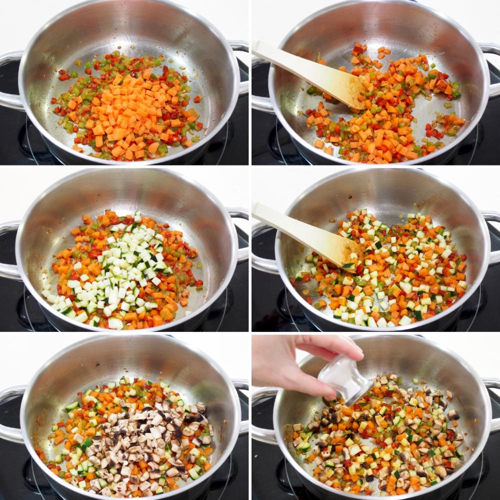 Arroz caldoso de verduras - Paso 3