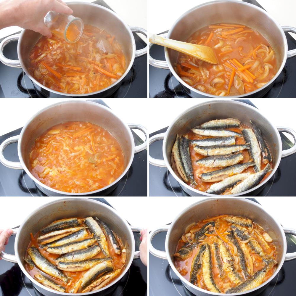 Sardinas en escabeche - Paso 5