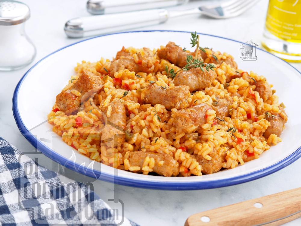 Arroz con salchichas