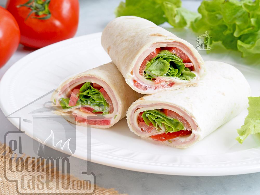 Wraps de jamón y queso