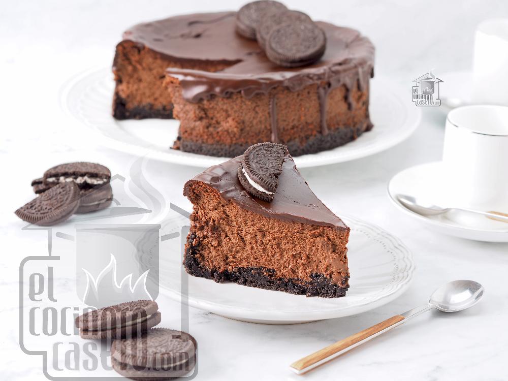 Tarta de queso con chocolate