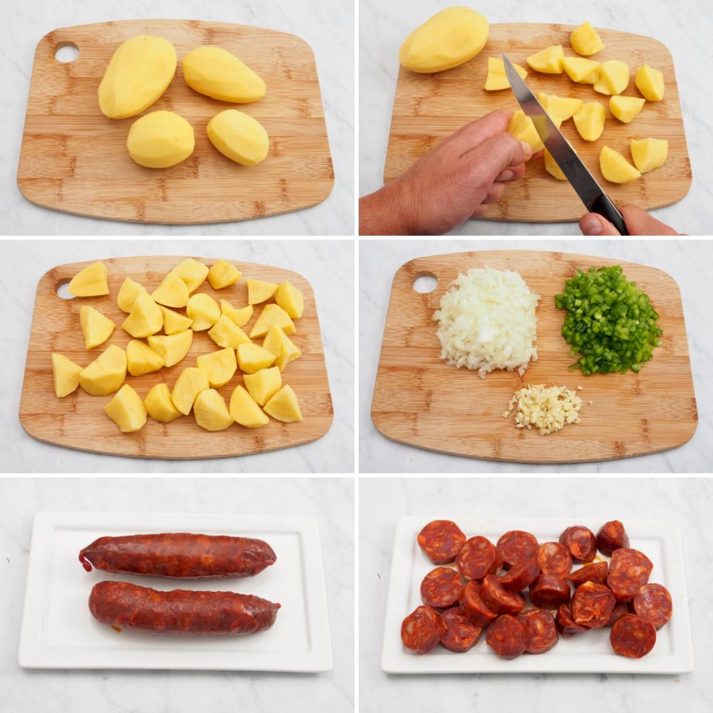 Patatas guisadas con chorizo - Paso 2