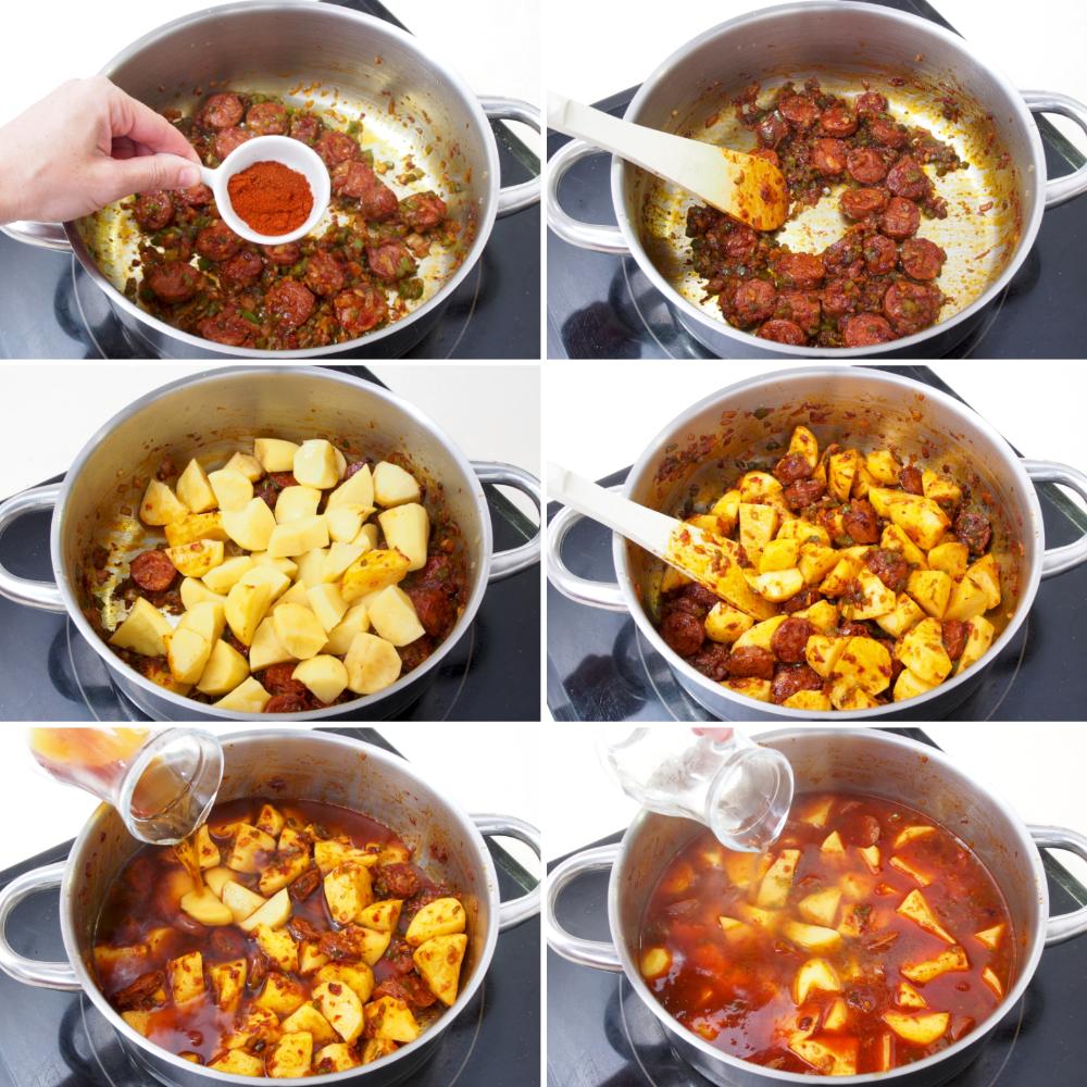 Patatas guisadas con chorizo - Paso 5