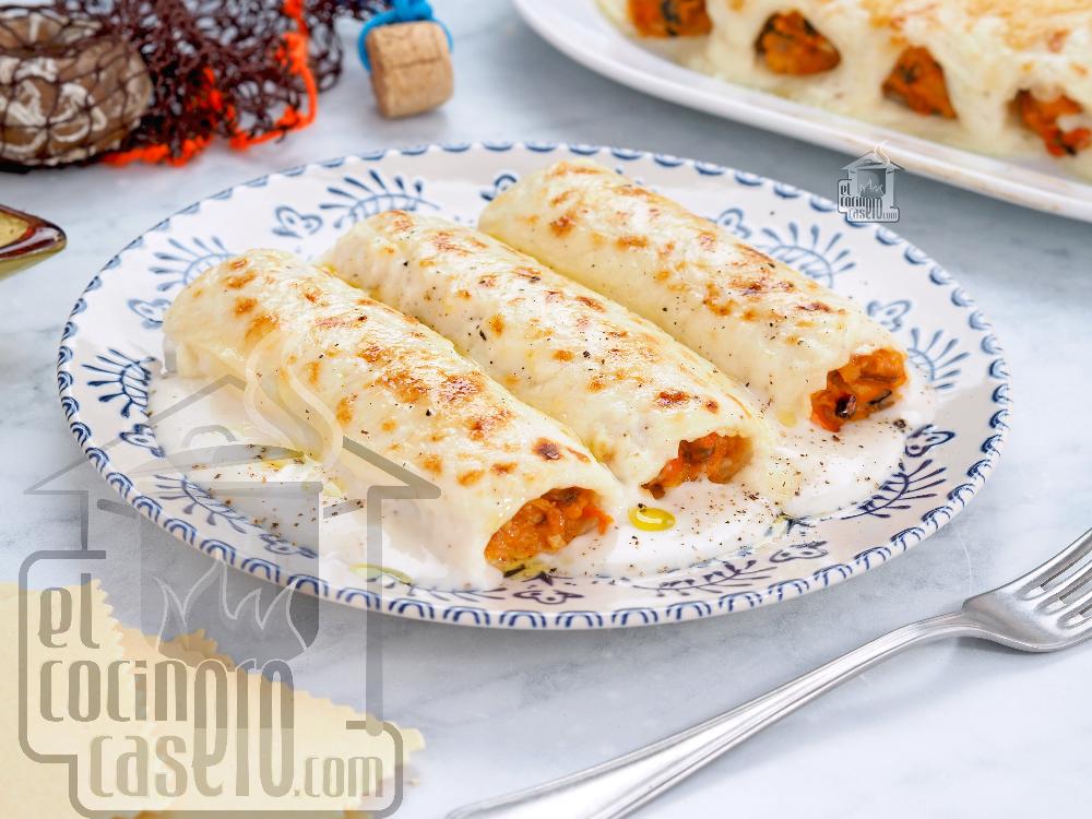 Canelones de marisco