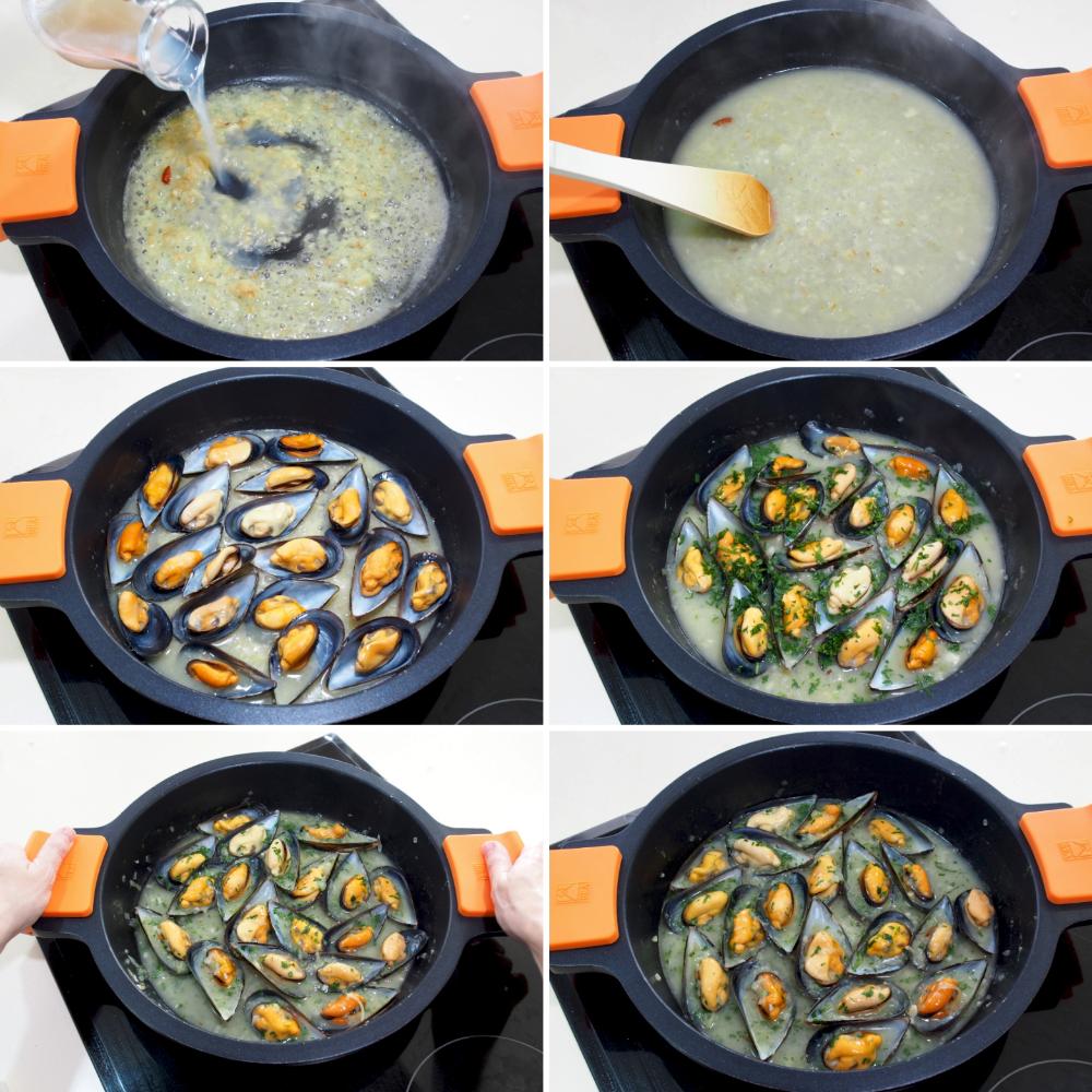 Mejillones en salsa verde - Paso 5