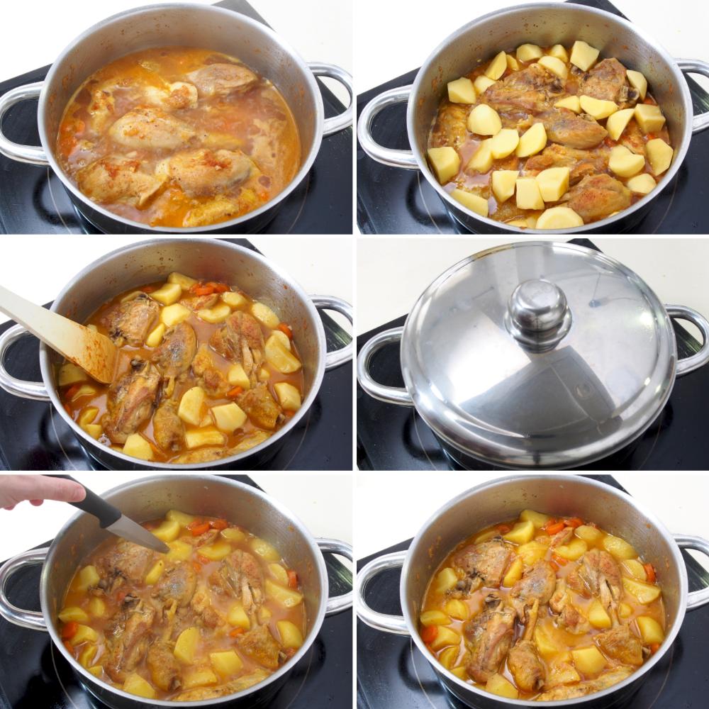 Pollo guisado con patatas - Paso 6