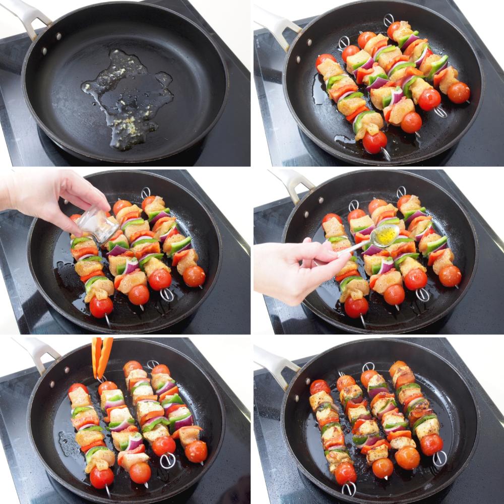 Brochetas de pollo y verduras - Paso 4
