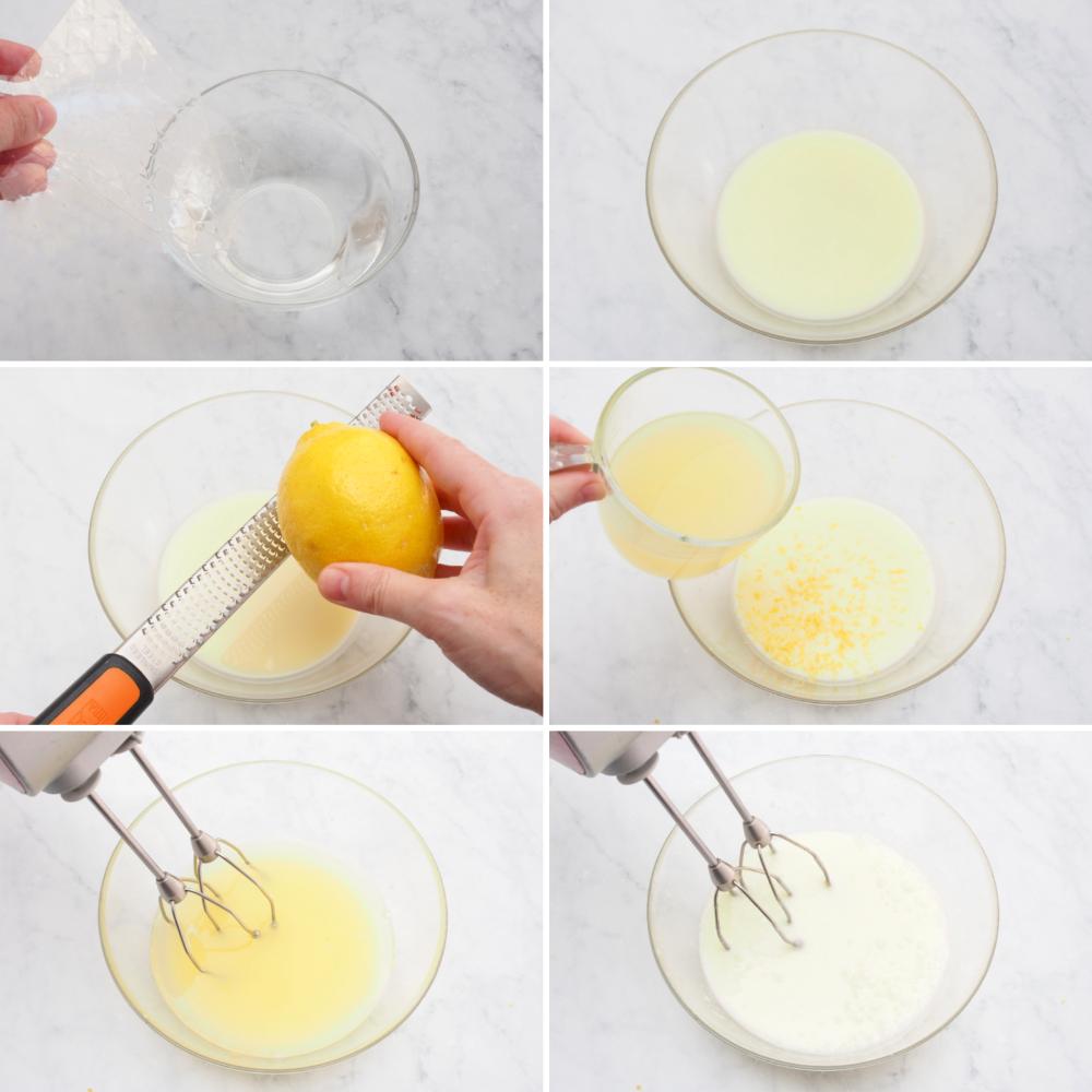 Mousse de limón con leche condensada - Paso 1