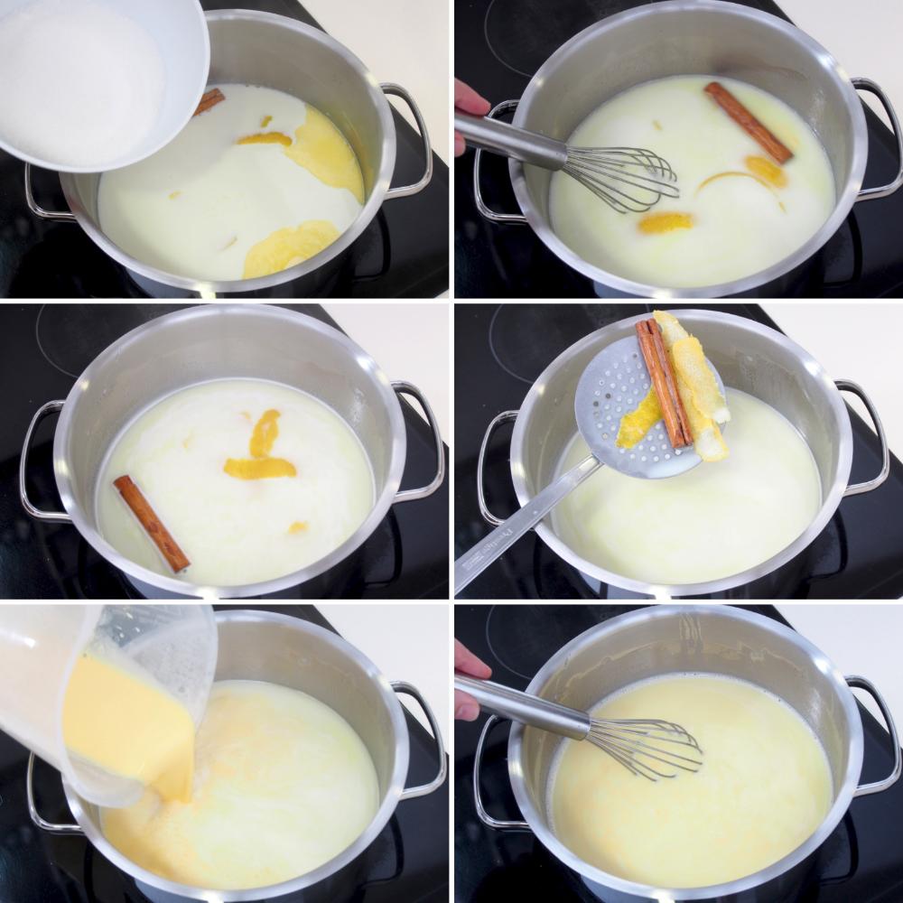 Cañas fritas rellenas de crema - Paso 5