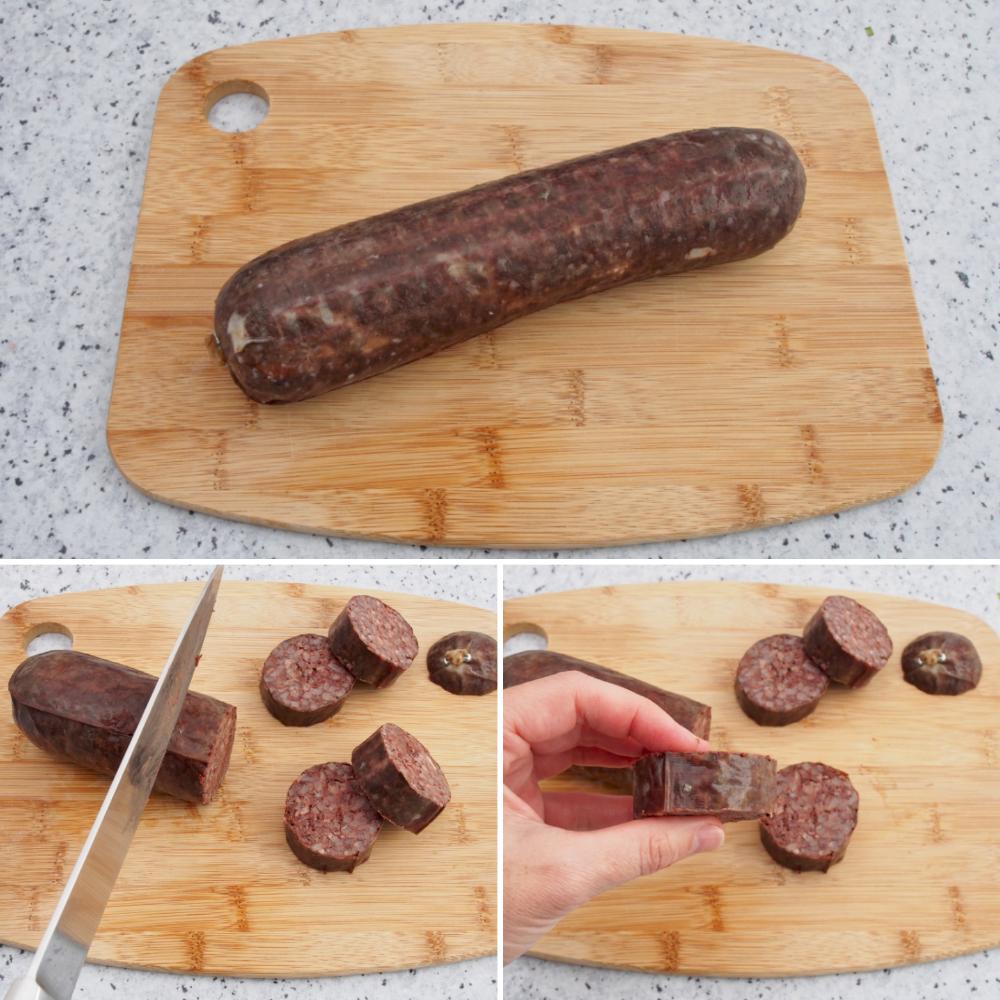 Pincho de morcilla con manzana caramelizada - Paso 1