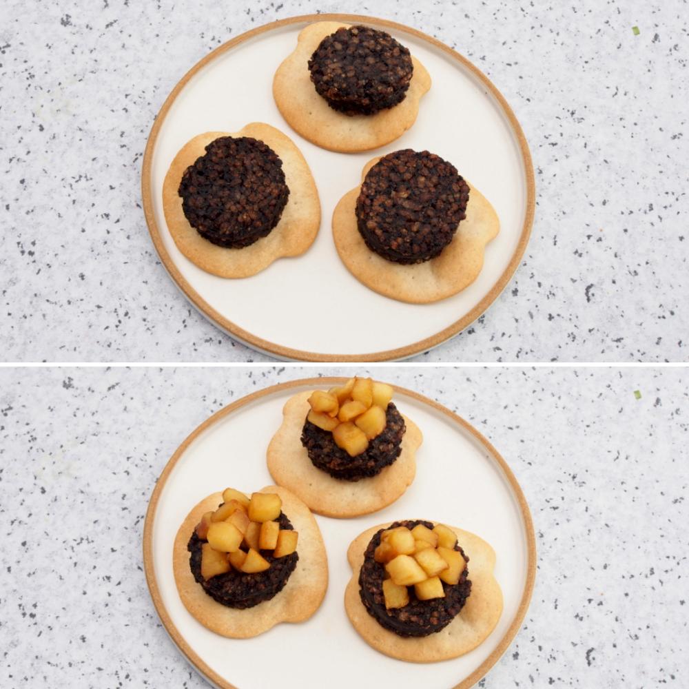 Pincho de morcilla con manzana caramelizada - Paso 4