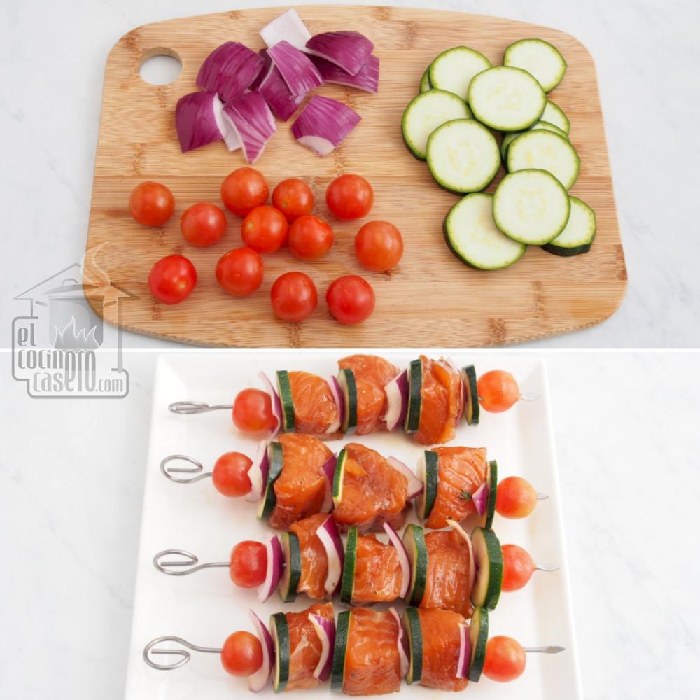 Brochetas de salmón - Paso 4