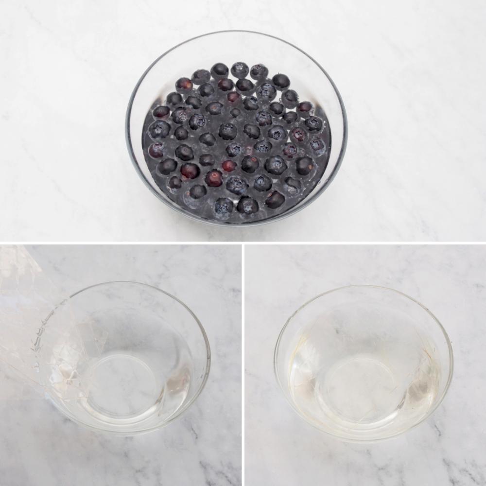 Mousse de arándanos - Paso 1
