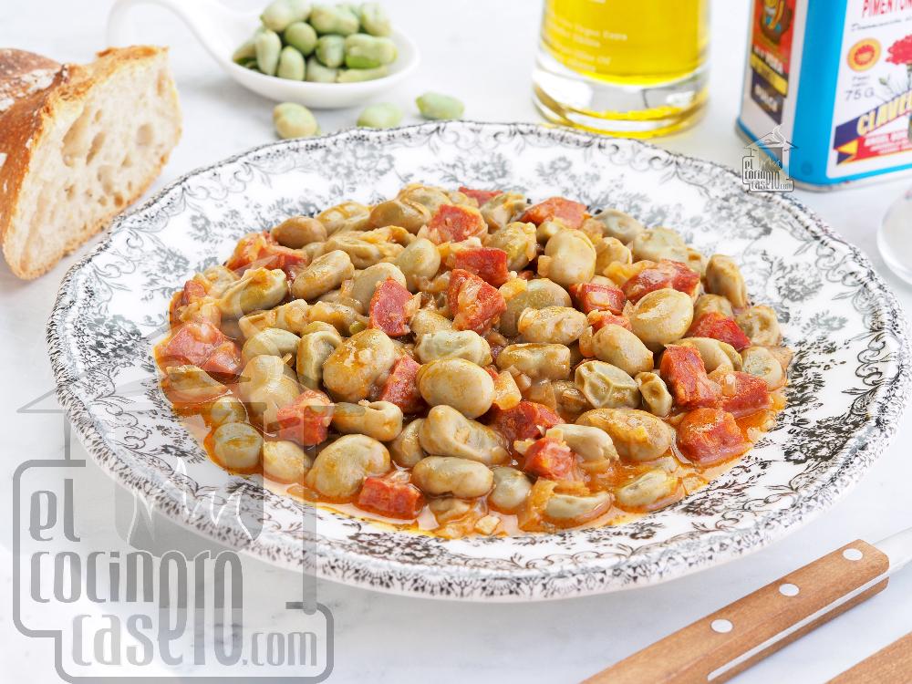 Habas con chorizo