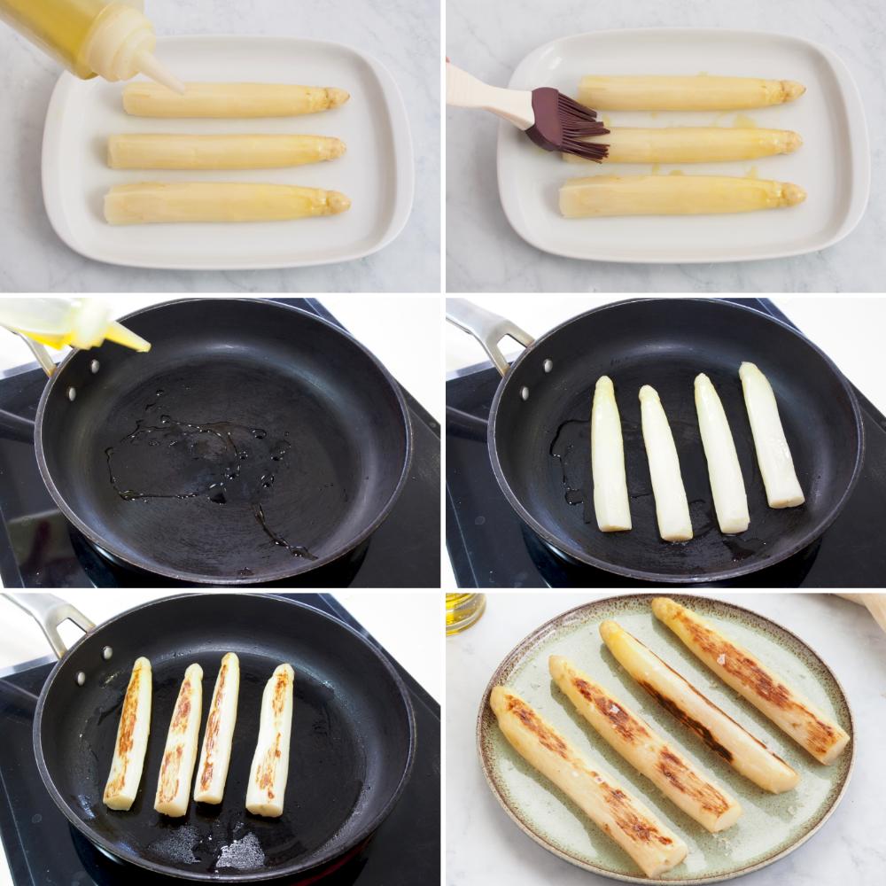 Espárragos blancos a la plancha - Paso 4