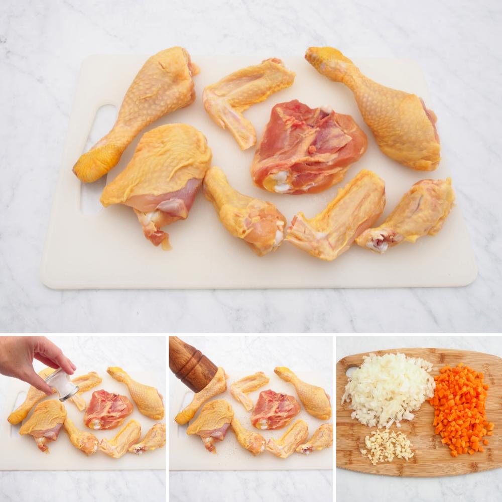 Pollo con setas - Paso 1