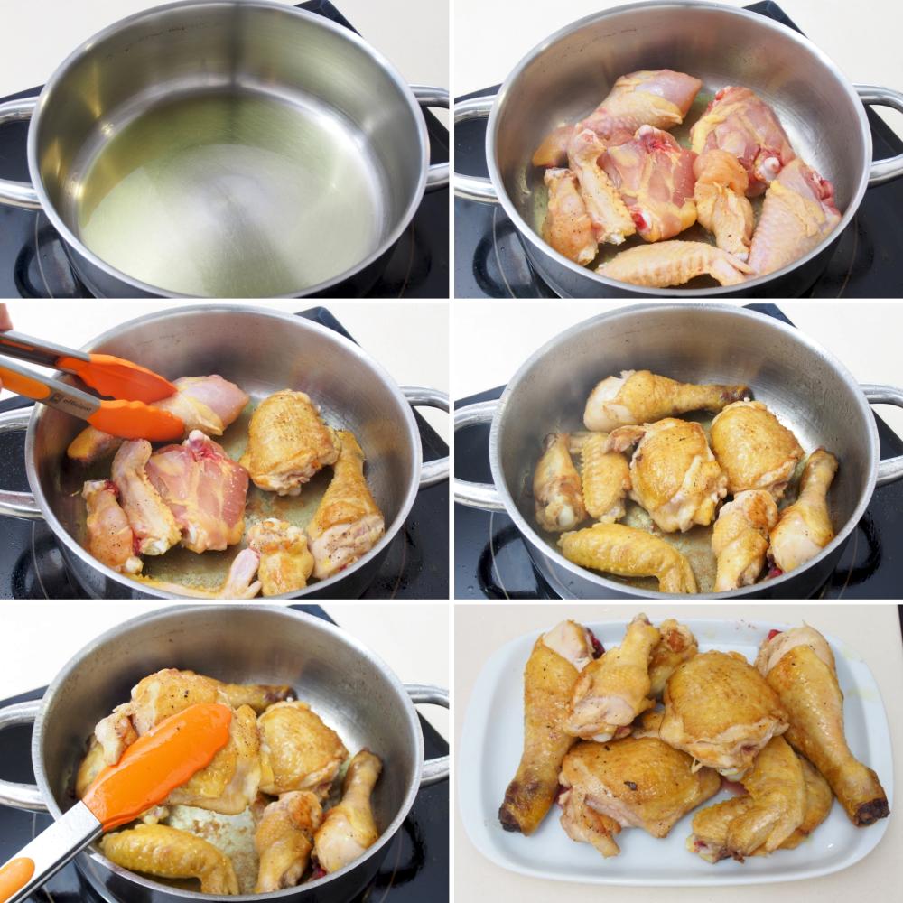 Pollo con setas - Paso 2