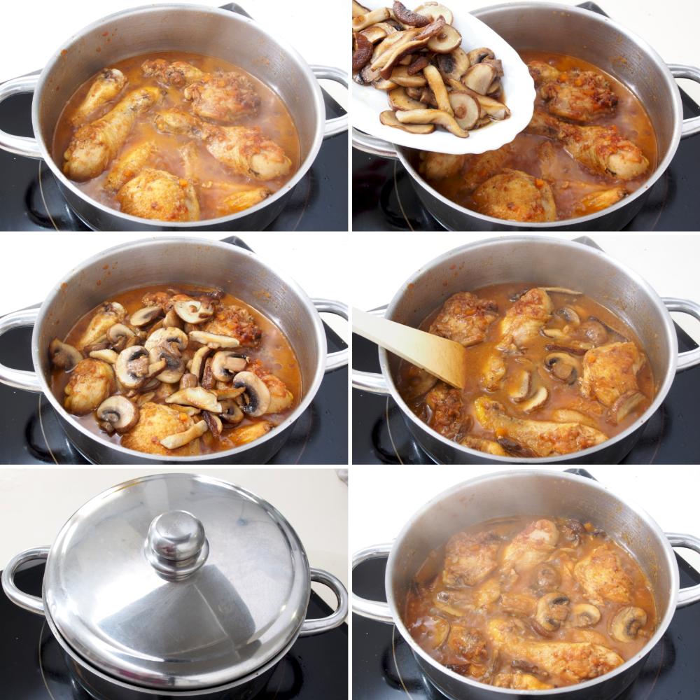 Pollo con setas - Paso 7