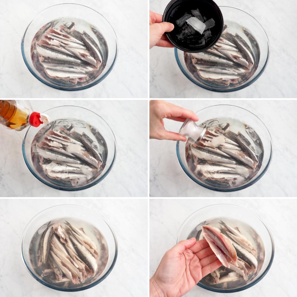 Boquerones en adobo - Paso 2