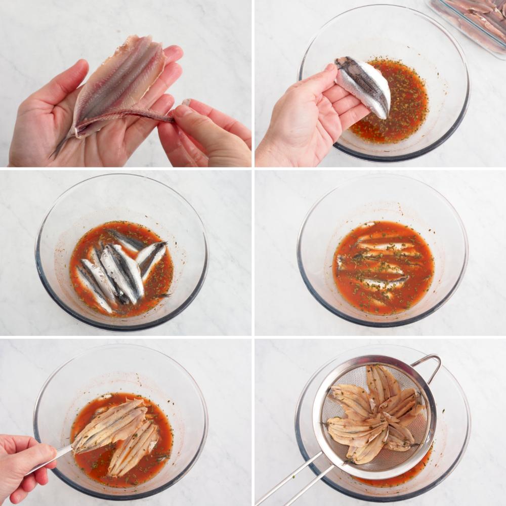 Boquerones en adobo - Paso 4
