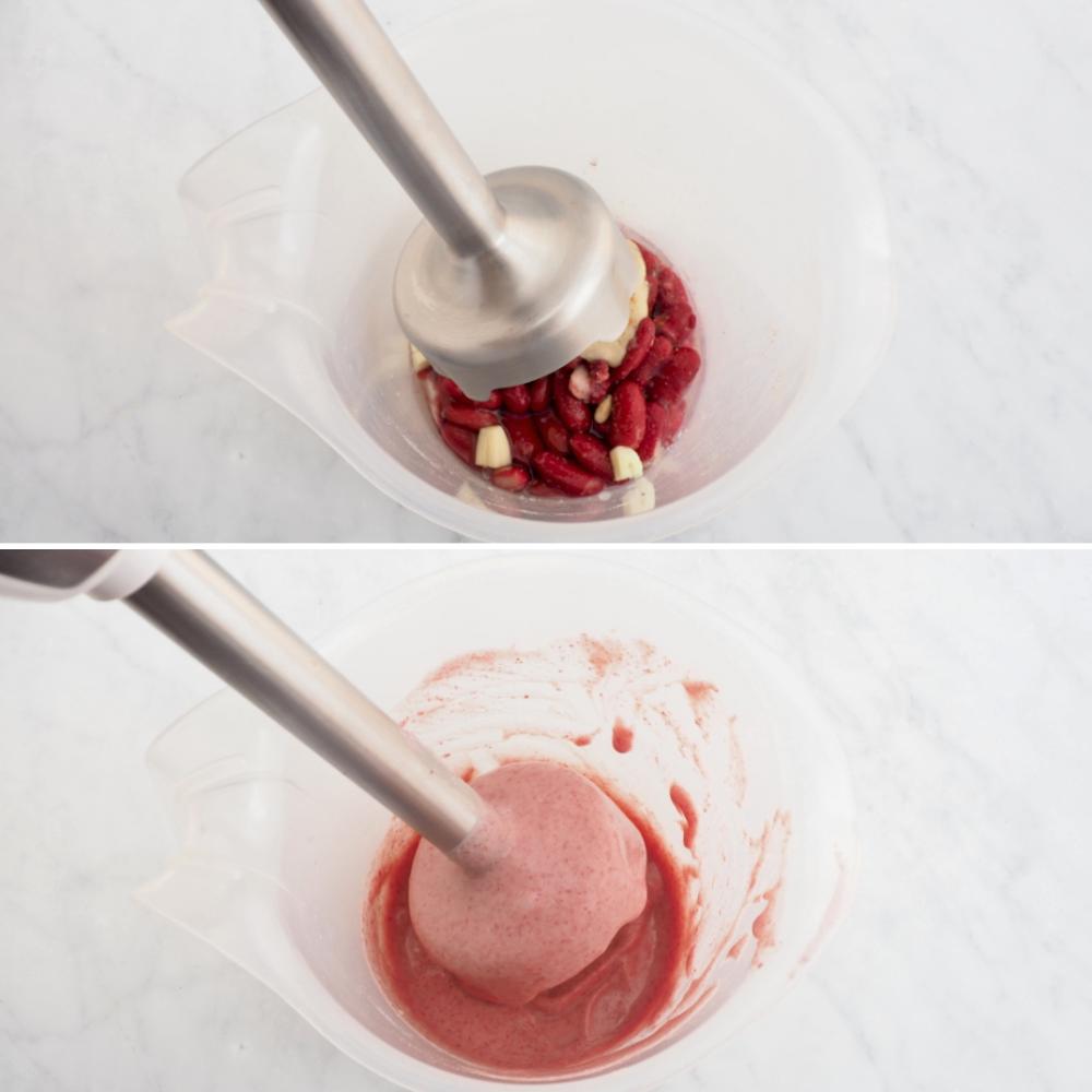 Hummus de alubias rojas - Paso 3