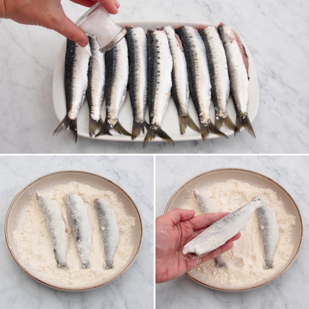 Sardinas fritas - Paso 2