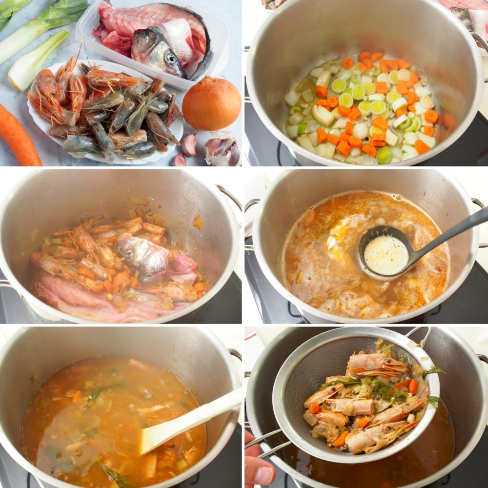 Merluza con gambas - Paso 2