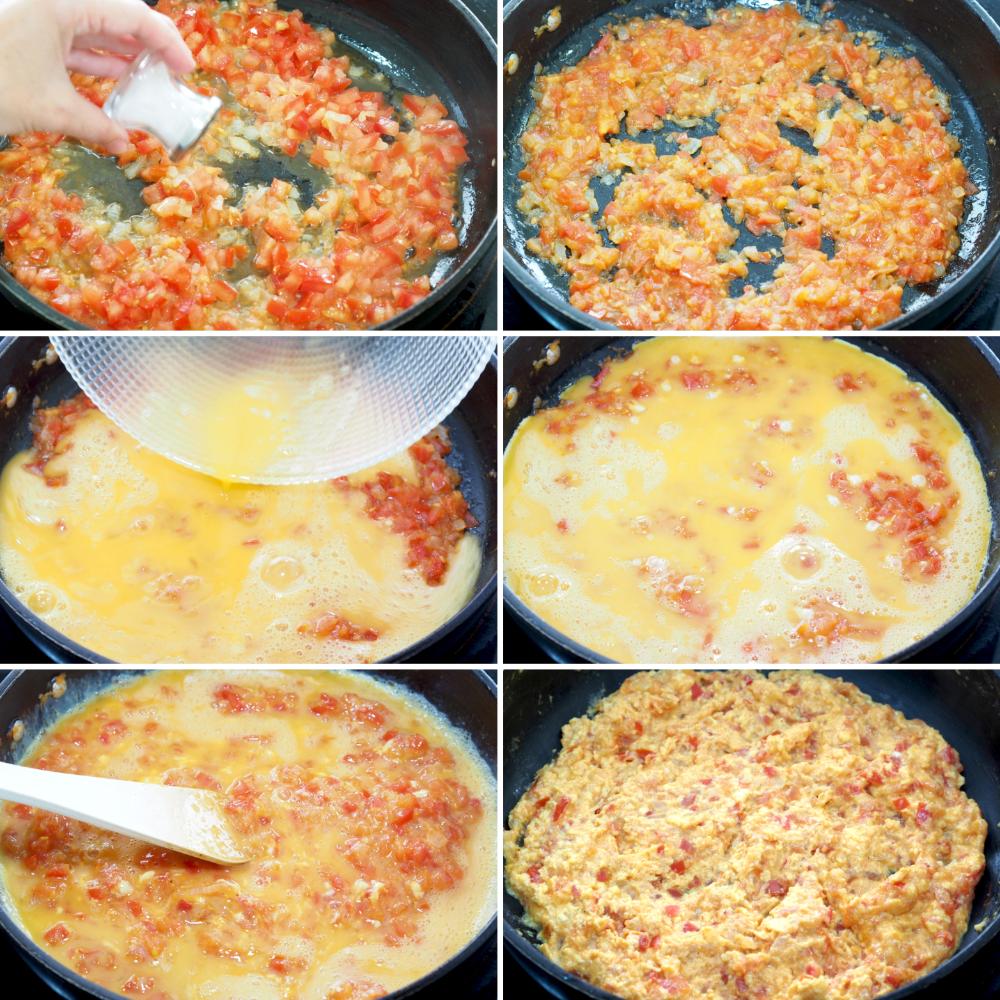 Huevos pericos - Paso 3