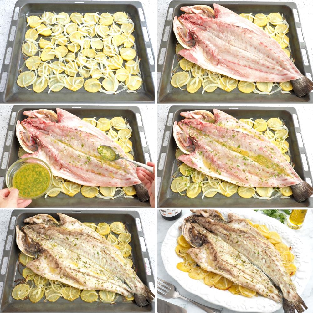 Corvina al horno con patatas - Paso 4