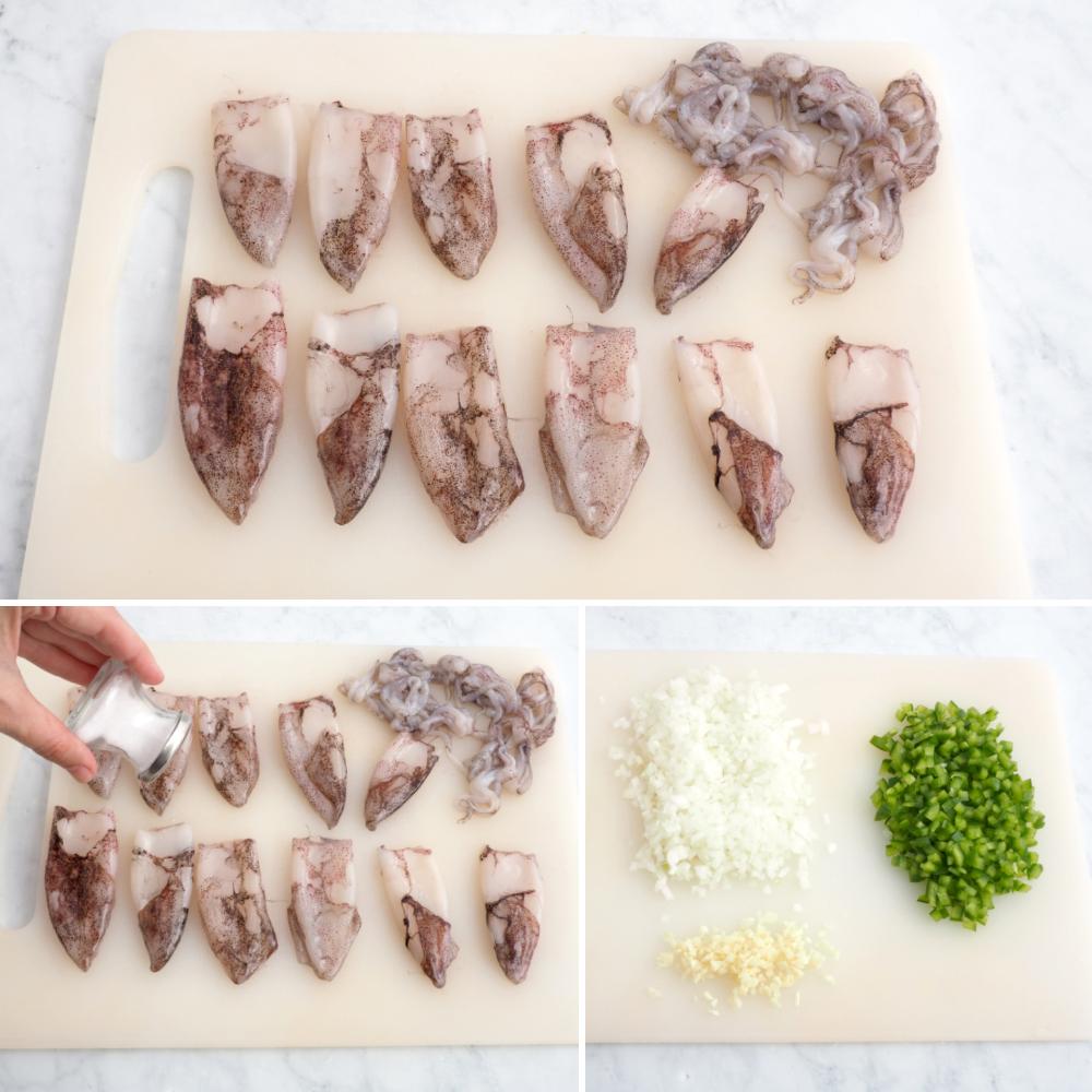 Arroz negro con chipirones - Paso 1