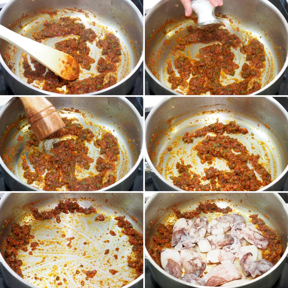 Arroz negro con chipirones - Paso 4