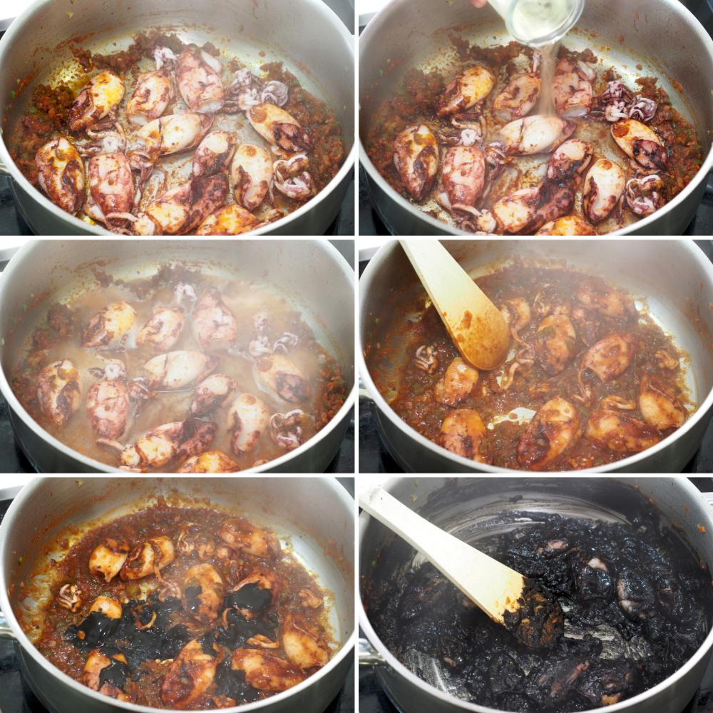 Arroz negro con chipirones - Paso 5