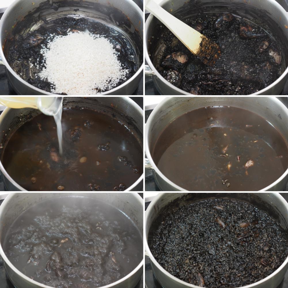 Arroz negro con chipirones - Paso 6